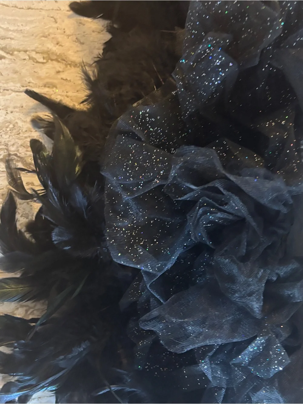 Black Petticoat Set - Feather and sparkle and Classic Tulle